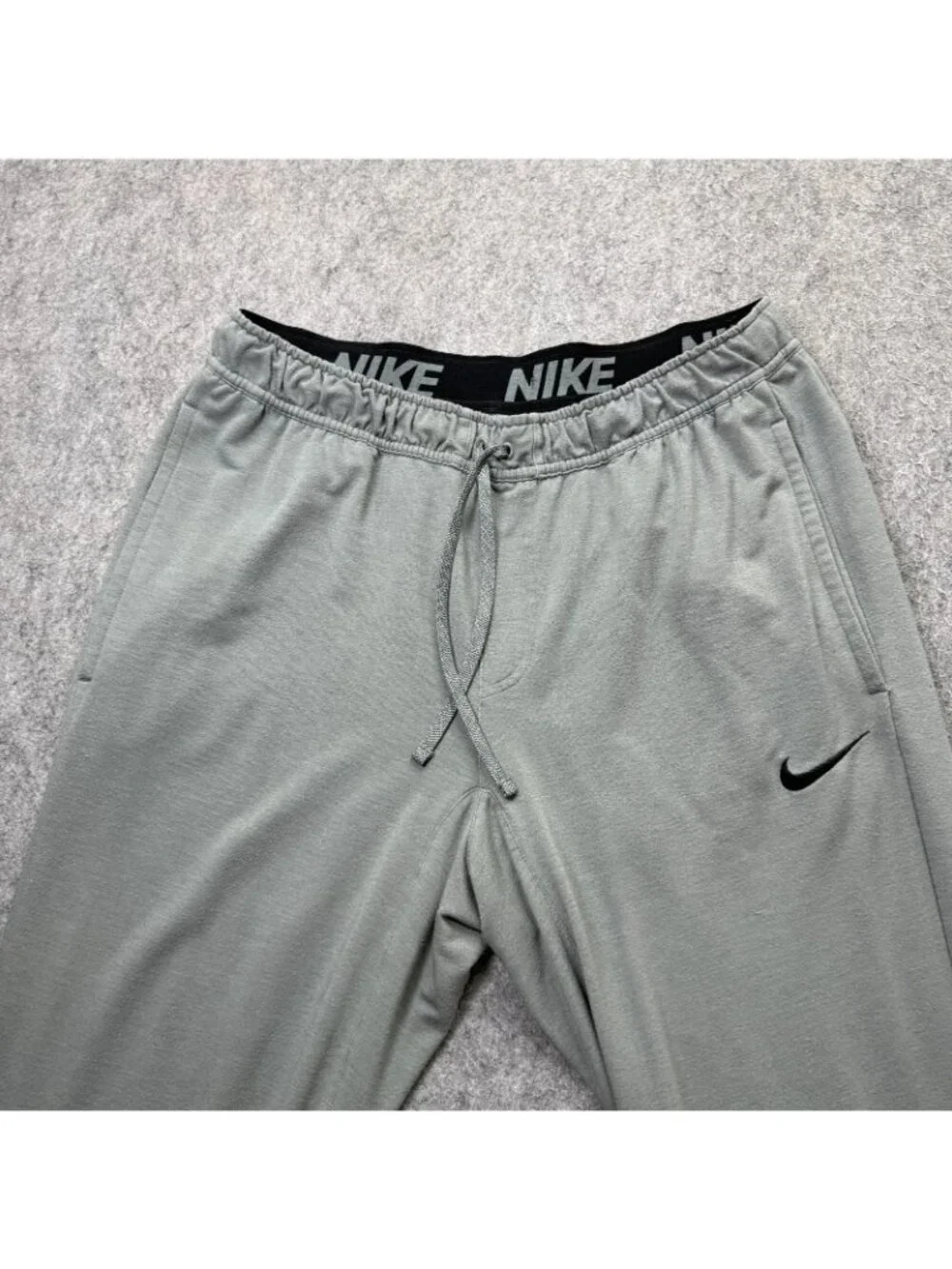 Nike Touch Fleece Training Pants Men L Gray Tapered 32